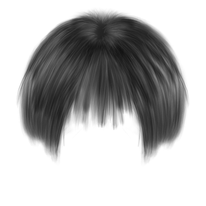 柔顺短发发型高清PNG透明免扣设计素材免费下载