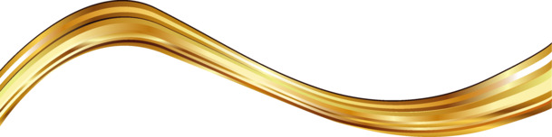 金色缎带高清PNG透明漂浮彩带设计素材免费下载