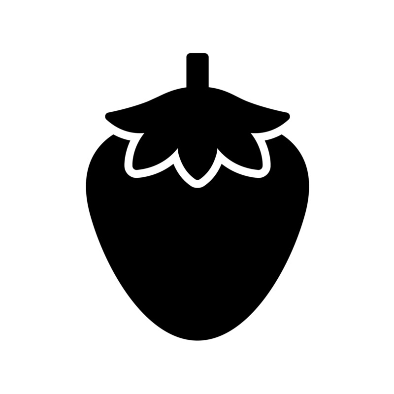 草莓剪影高清PNG透明免扣图标AI设计素材免费下载