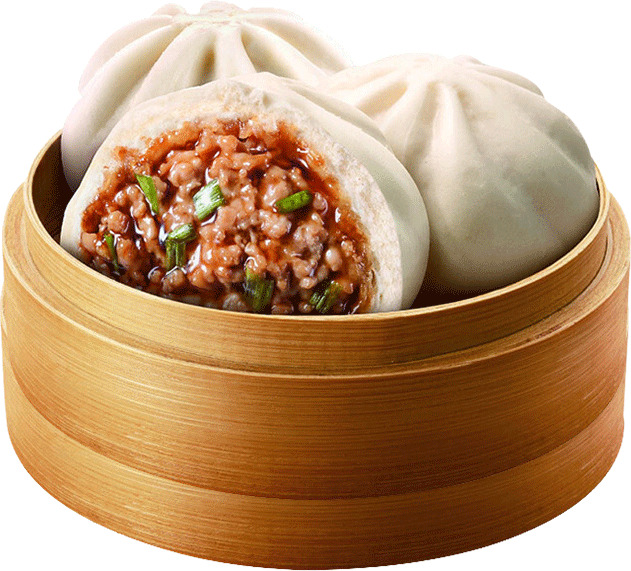 大蒸笼肉包子高清PNG透明免扣设计素材免费下载