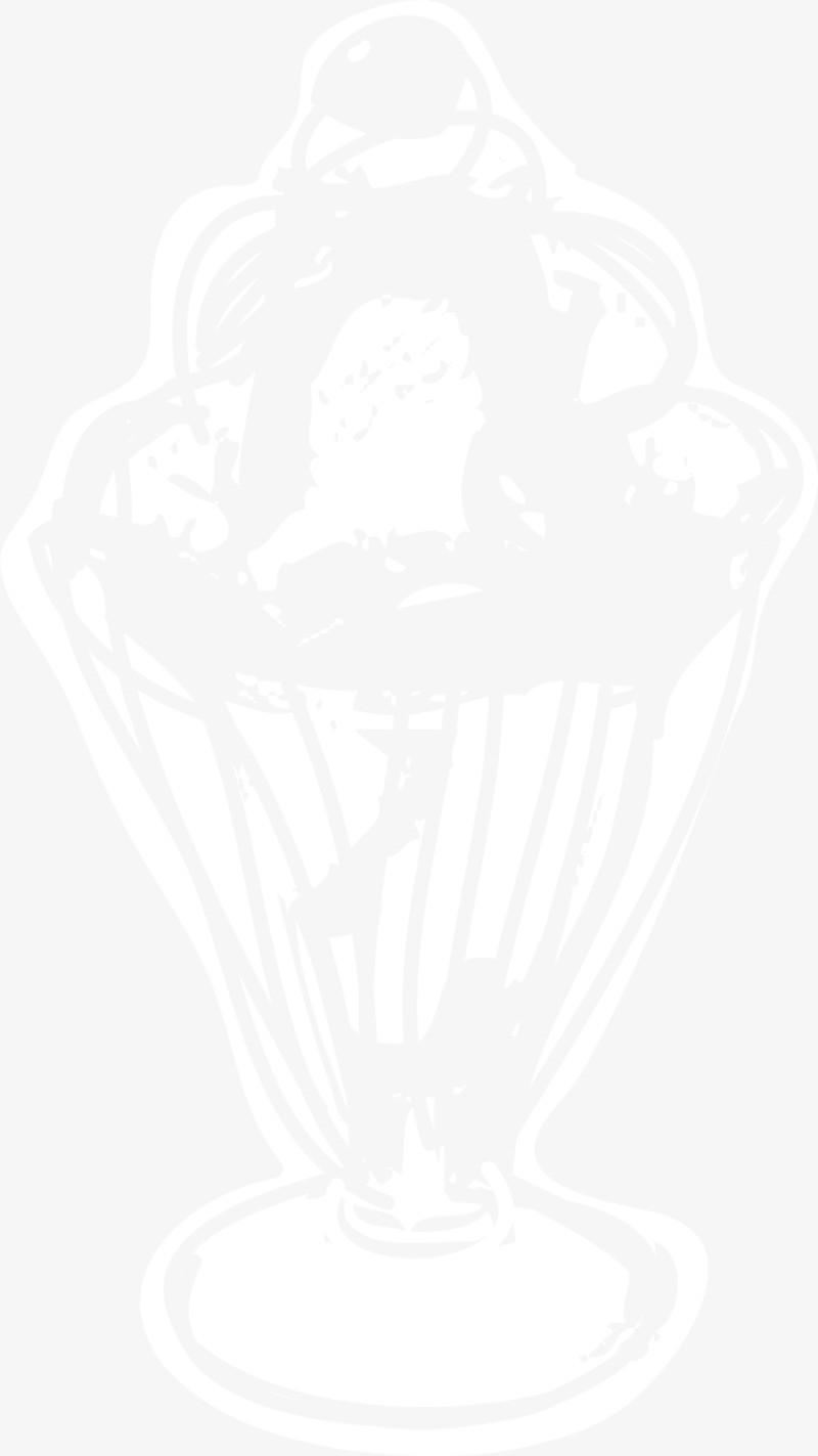 透明白色卡通粉笔画高清PNG与EPS设计素材免费下载