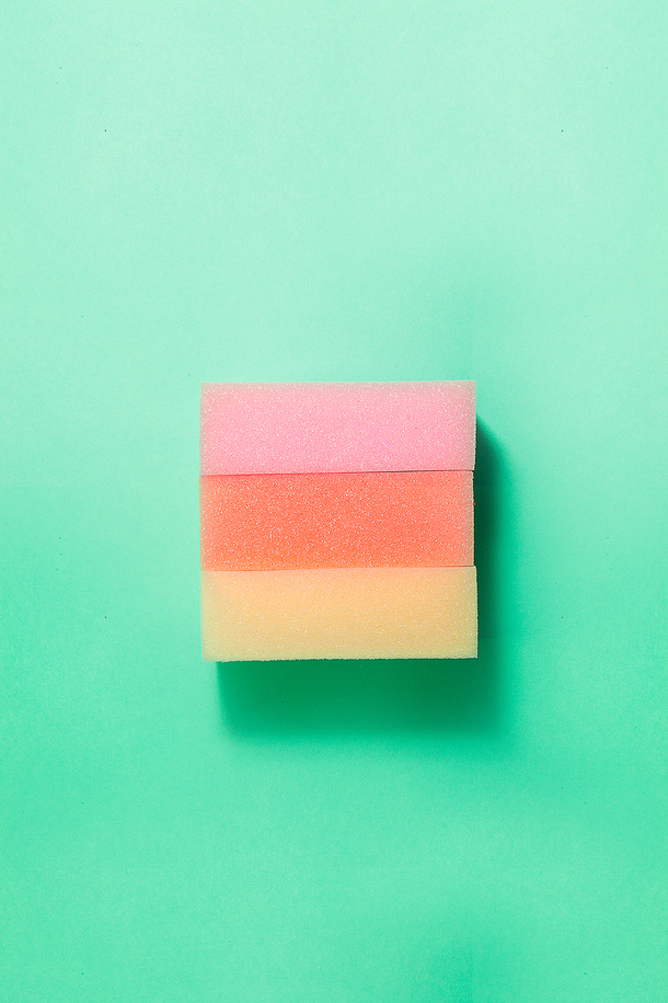 彩色刷碗海绵高清PNG透明背景设计素材免费下载