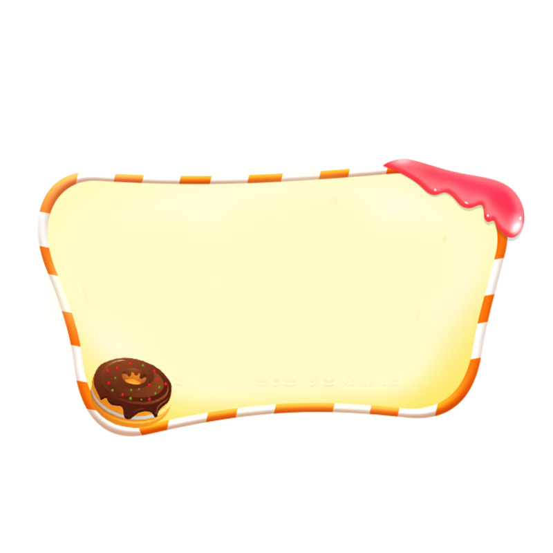 创意美食花边高清PNG与PSD设计素材免费下载 透明图片装饰边框