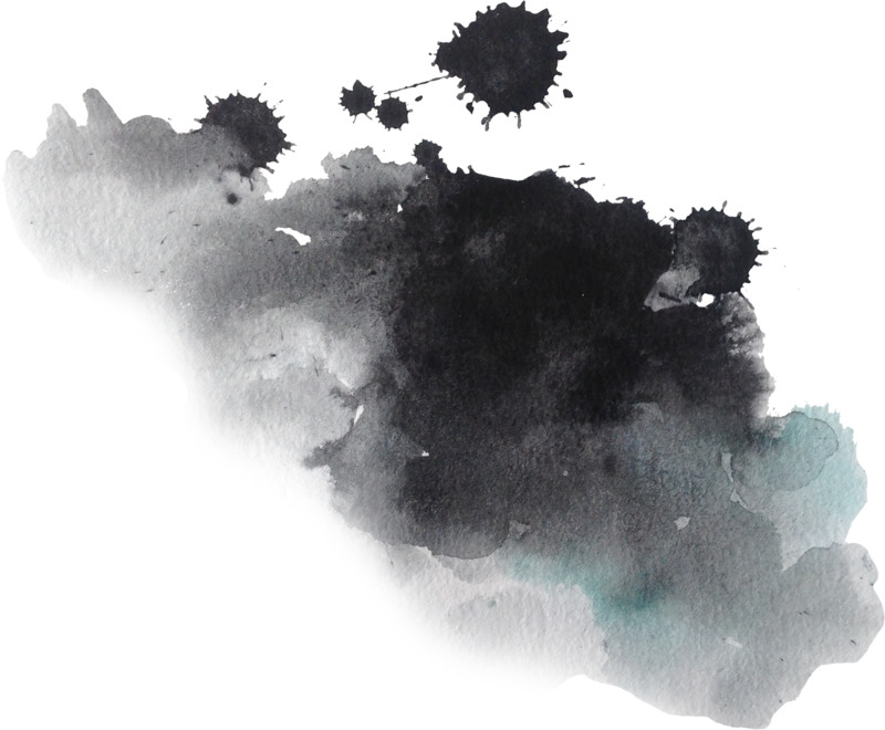 墨迹水墨黑色喷墨高清PNG透明装饰元素笔触设计素材免费下载