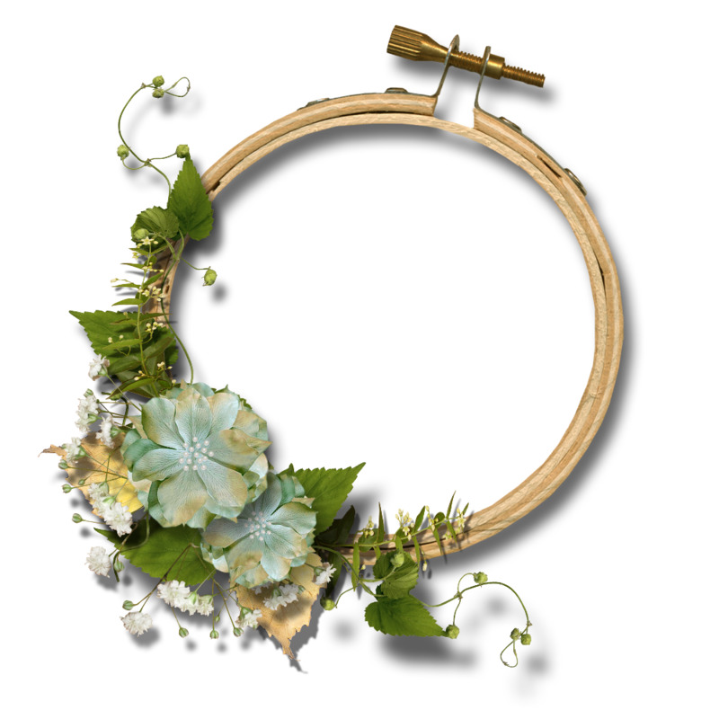 手绘植物装饰花环高清PNG透明边框设计素材免费下载
