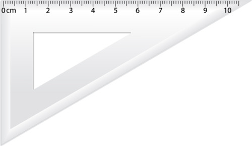 漂亮透明三角尺文具高清PNG图片-生活用品设计素材免费下载