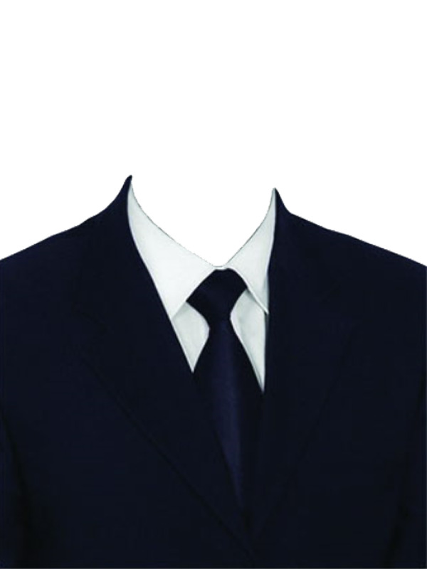 深蓝色西装工作照高清PNG透明图片装饰素材免费下载