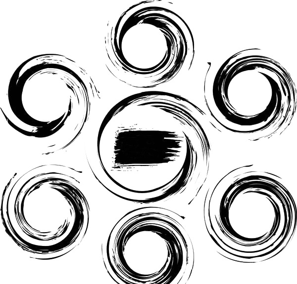 文字装饰高清PNG透明墨迹笔触设计素材免费下载