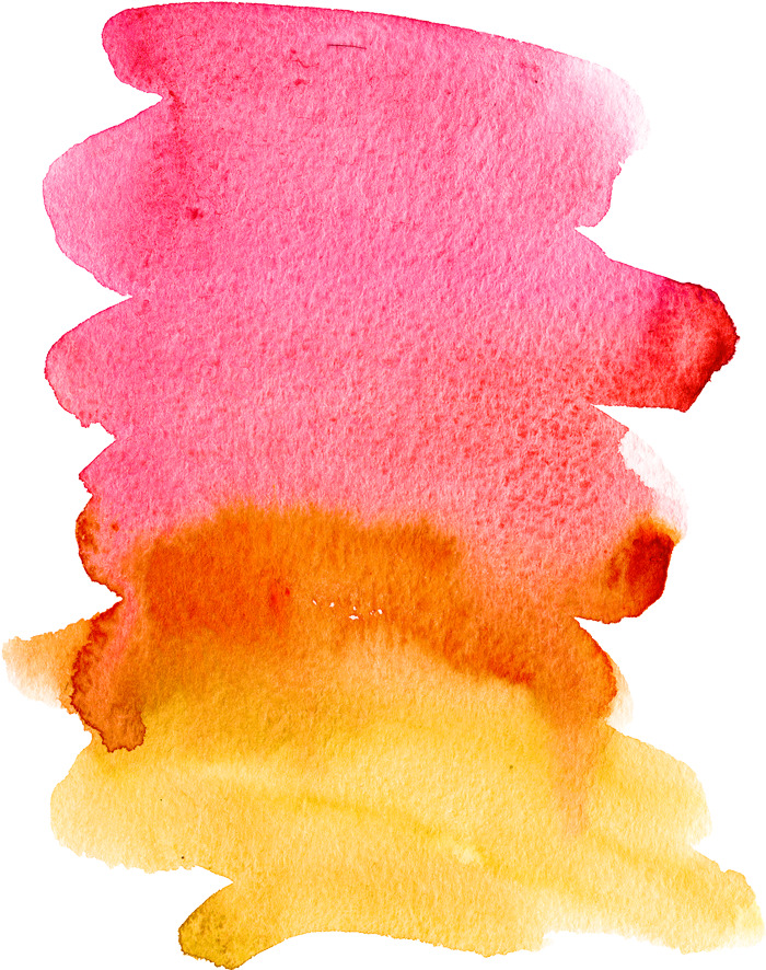 彩色墨迹笔刷高清PNG透明装饰元素设计素材免费下载