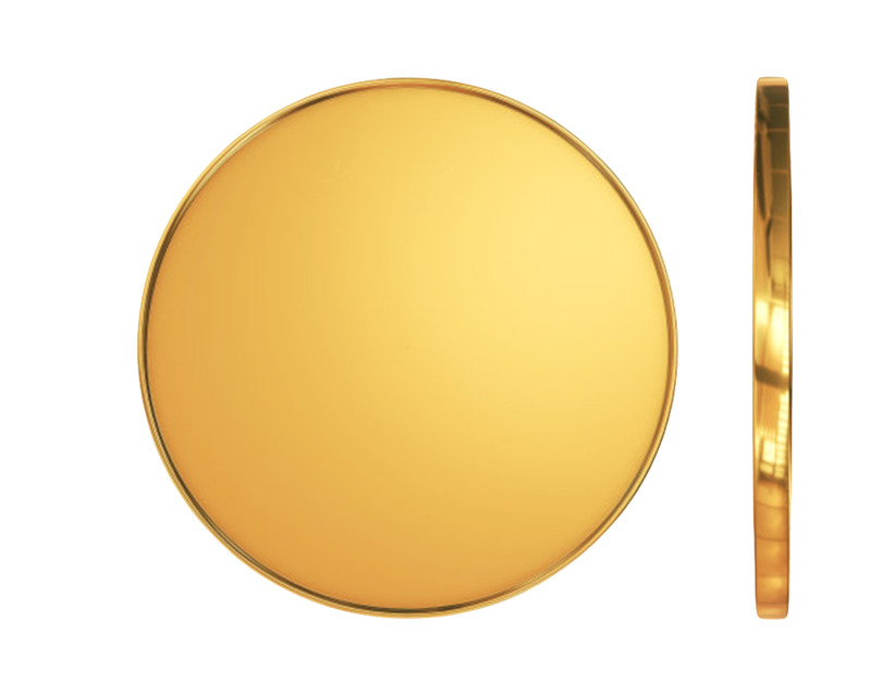 金色圆形光滑古代硬币高清PNG透明装饰素材免费下载