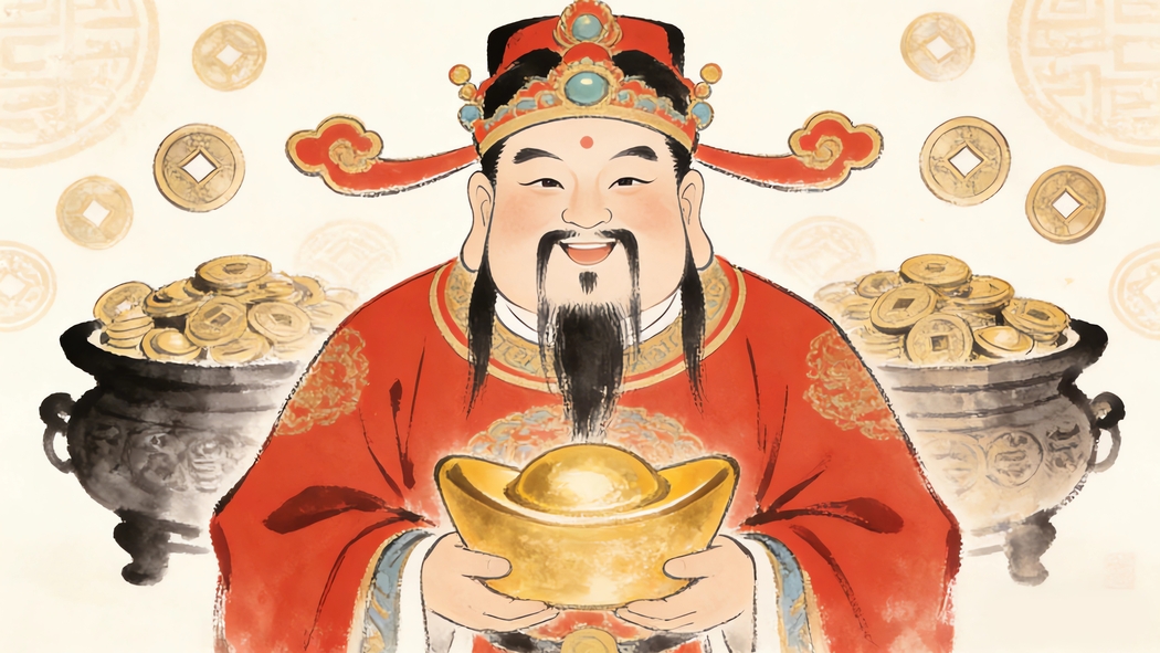 财神送元宝4K高清壁纸3840x2160免费下载