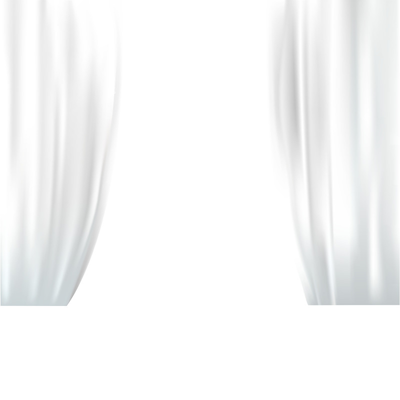 创意合成白色窗帘幕布高清PNG透明装饰素材免费下载