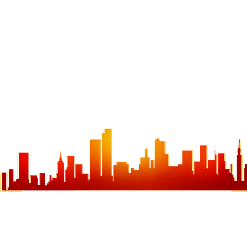 城市剪影高清PNG透明装饰元素特效设计素材免费下载