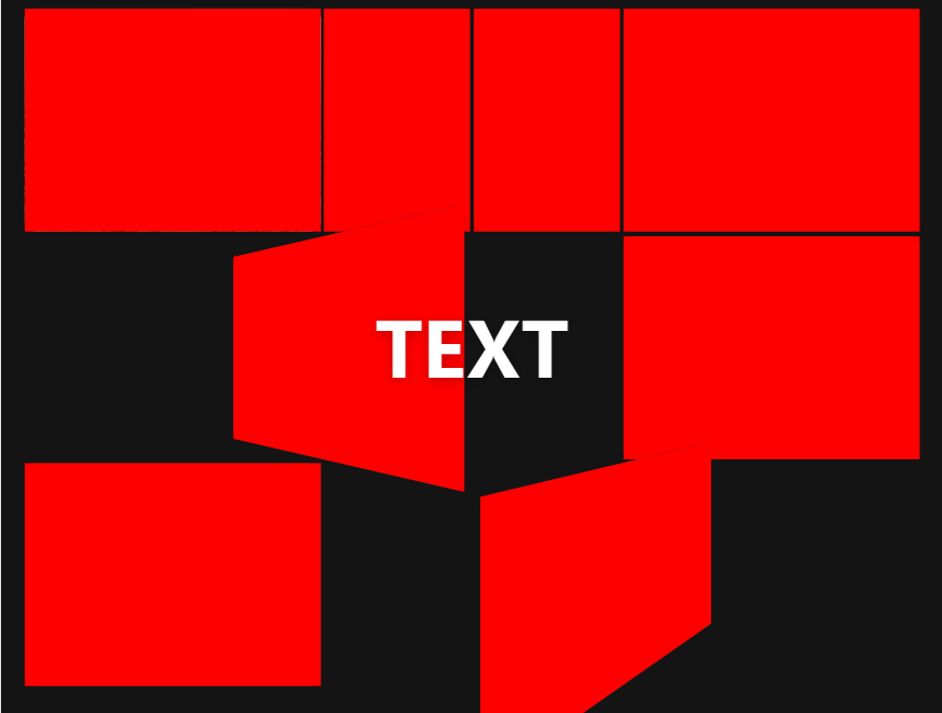 红色几何css悬停效果旋转动态演示