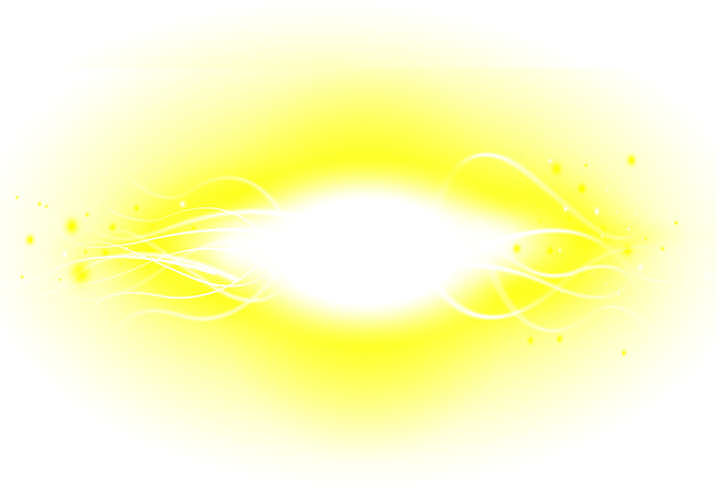 黄色光效高清PNG透明装饰元素特效设计素材免费下载