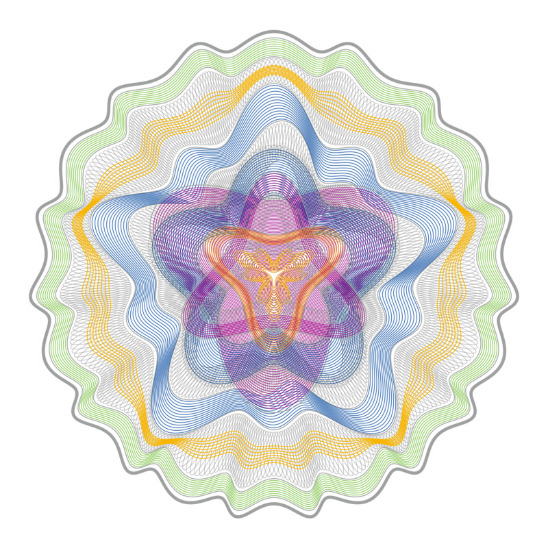 防伪线条标签高清透明PNG与AI设计素材免费下载