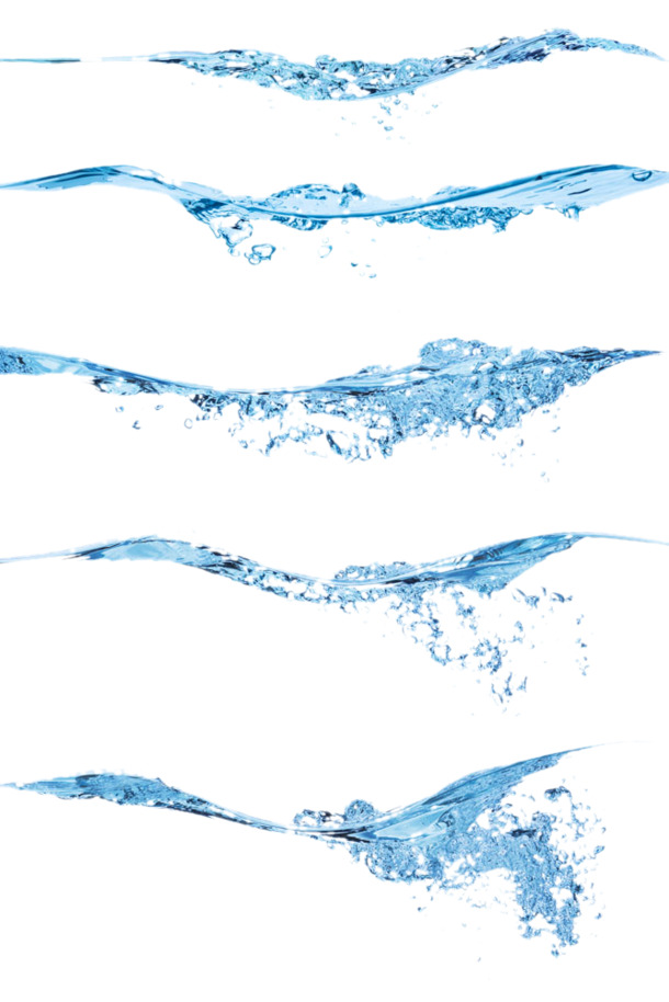 四层水波高清PNG透明装饰元素特效图片免费下载