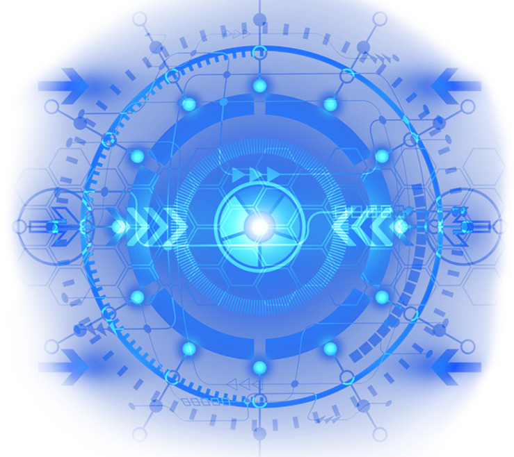 蓝色装饰科技光圈高清PNG透明特效设计素材免费下载
