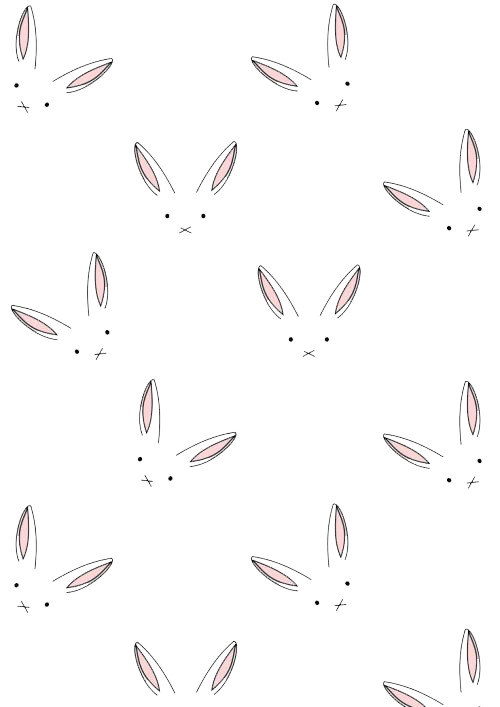 极简兔子背景高清PNG透明装饰元素花纹设计素材免费下载
