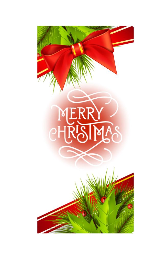 红色光效圣诞节卡高清PNG透明AI格式设计素材