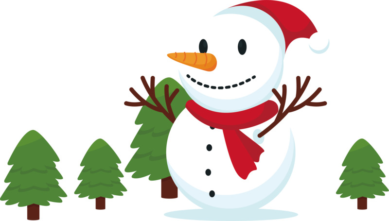 可爱圣诞雪人高清PNG透明图片-圣诞节节日元素设计素材