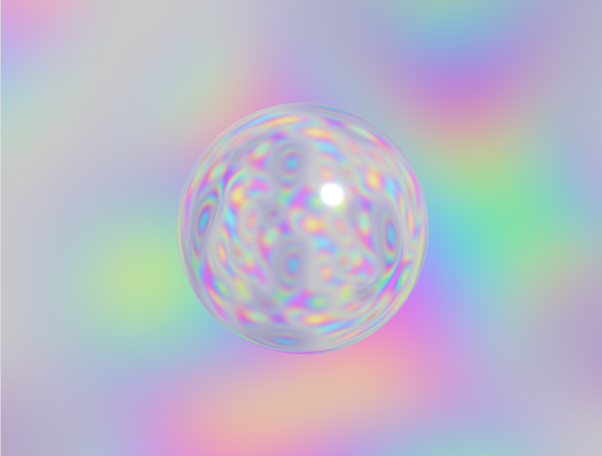 彩虹圆球液态流体动态图片素材