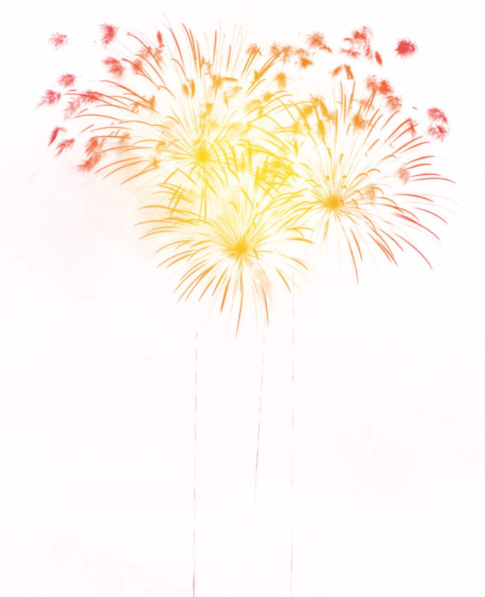 多彩多朵烟花高清PNG透明图片-节日设计素材免费下载