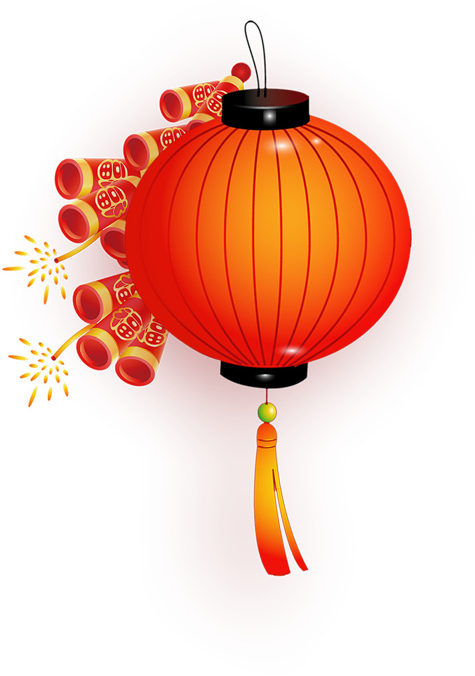 中国风元旦春节元宵节日元素设计素材 花气球灯笼饰品高清PNG免费下载