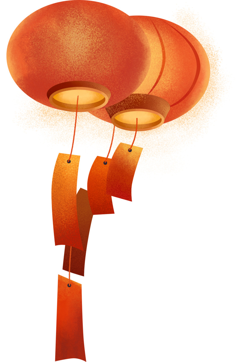 春节红色灯笼高清PNG透明图片-节日设计素材免费下载