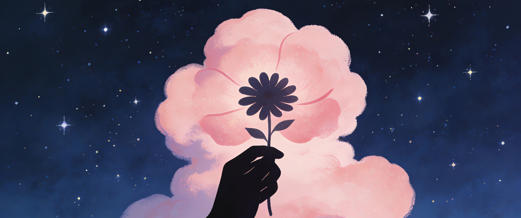 星空云朵手拿小花3440x1440唯美4K高清带鱼屏风景壁纸免费下载 星空云朵手拿小花3440x1440唯美4K高清带鱼屏风景壁纸免费下载