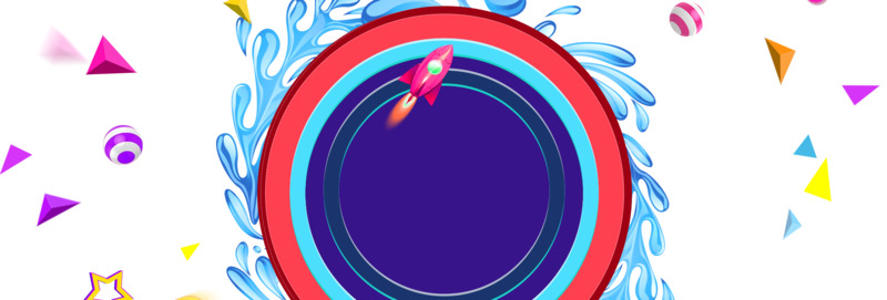 818电商大促销几何红色高清PNG透明背景设计素材免费下载