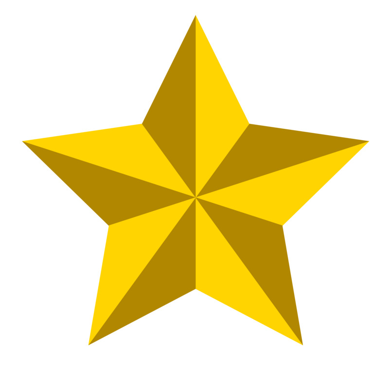矢量图五角星立体小图标 高清PNG透明免扣设计素材免费下载