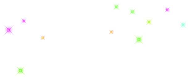 彩色卡通手绘星星高清PNG透明漂浮元素设计素材免费下载