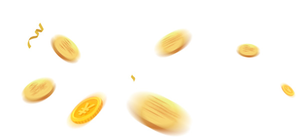 金币高清PNG透明漂浮元素设计素材免费下载