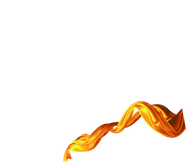 金色绸缎彩带高清PNG透明漂浮设计素材免费下载