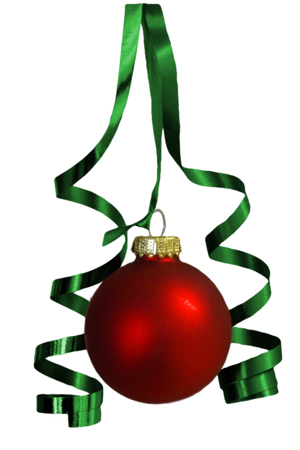 丝带红球高清PNG透明漂浮彩带设计素材免费下载