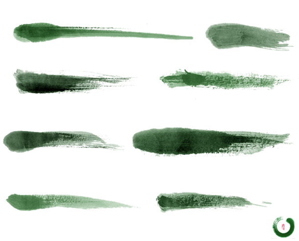 水墨笔触高清PNG透明装饰元素设计素材免费下载