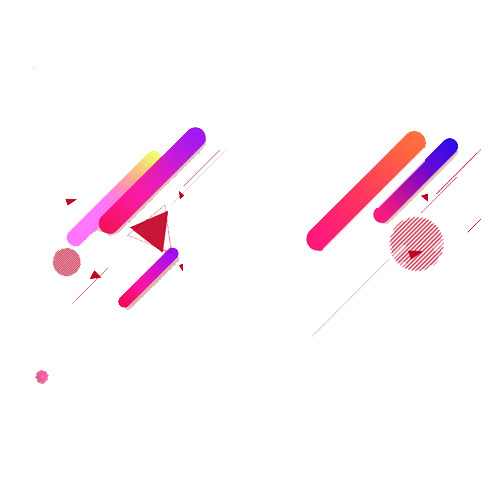 漂浮线条粉色高清PNG透明装饰元素PPT设计素材免费下载