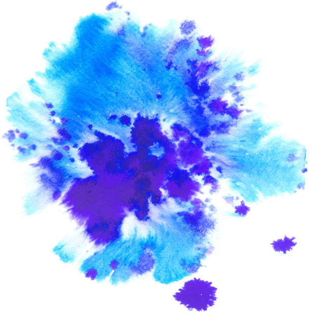 天蓝色墨水高清PNG透明装饰元素笔触图片设计素材免费下载