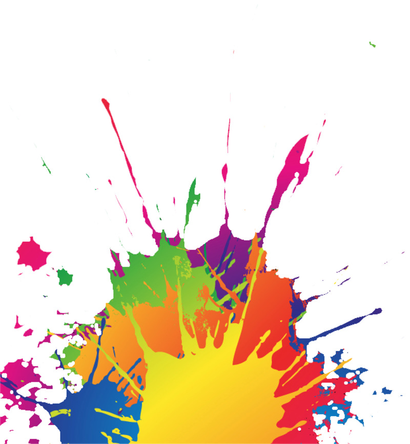 彩色喷溅颜料高清PNG透明墨迹笔触设计素材免费下载