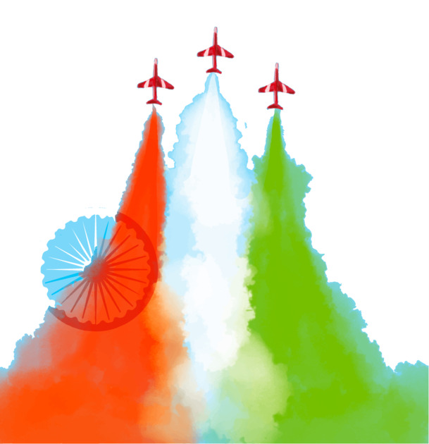 彩色飞机尾气高清PNG透明装饰素材特效图片免费下载