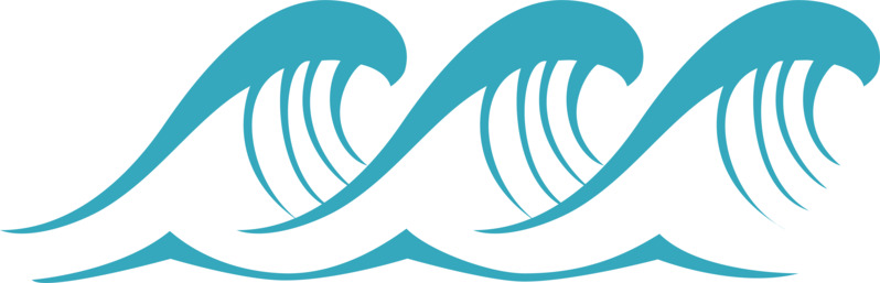 手绘卡通湖水波纹高清PNG透明装饰素材免费下载