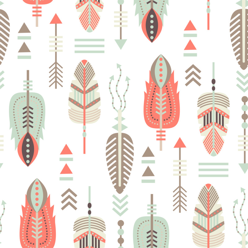 羽毛手绘几何民族风抽象高清PNG透明装饰元素花纹素材免费下载