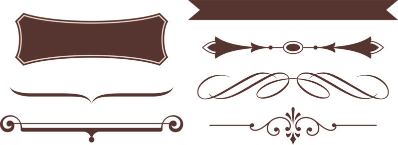 欧式证书元素矢量高清PNG透明装饰花纹设计素材免费下载