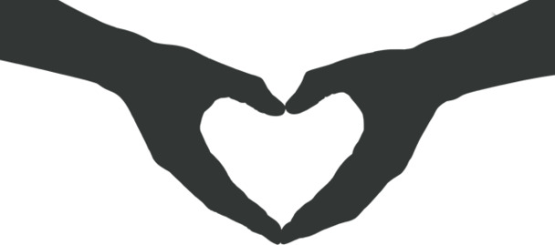 黑色爱心手势高清PNG透明素材-情人节节日元素设计免费下载