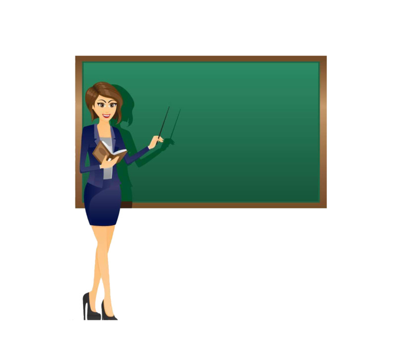 女教师班主任讲课高清PNG透明图-节日元素设计素材免费下载