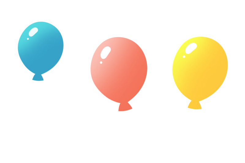 节日气球手绘卡通高清PNG透明图片设计素材免费下载