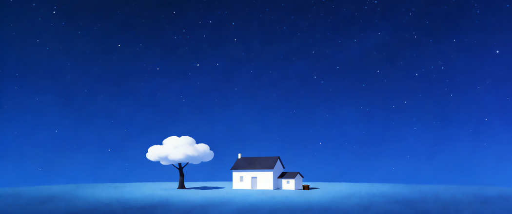 星空小树小房子极简主义3440x1440高清4K带鱼屏风景壁纸免费下载 星空小树小房子极简主义3440x1440高清4K带鱼屏风景壁纸免费下载