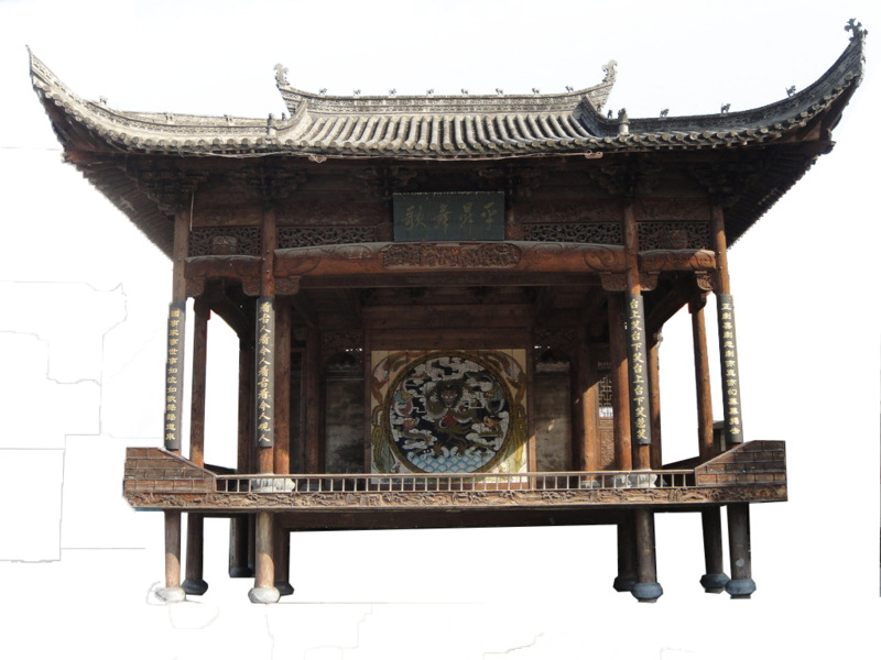 古戏台概念设计及高清PNG透明背景摄影风景设计素材免费下载