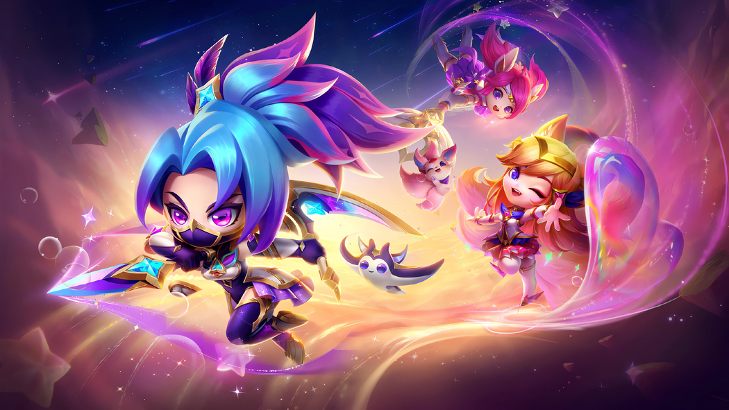 金铲铲之战星之守护者 阿卡丽阿狸拉克丝4K高清游戏壁纸3840x2160免费下载